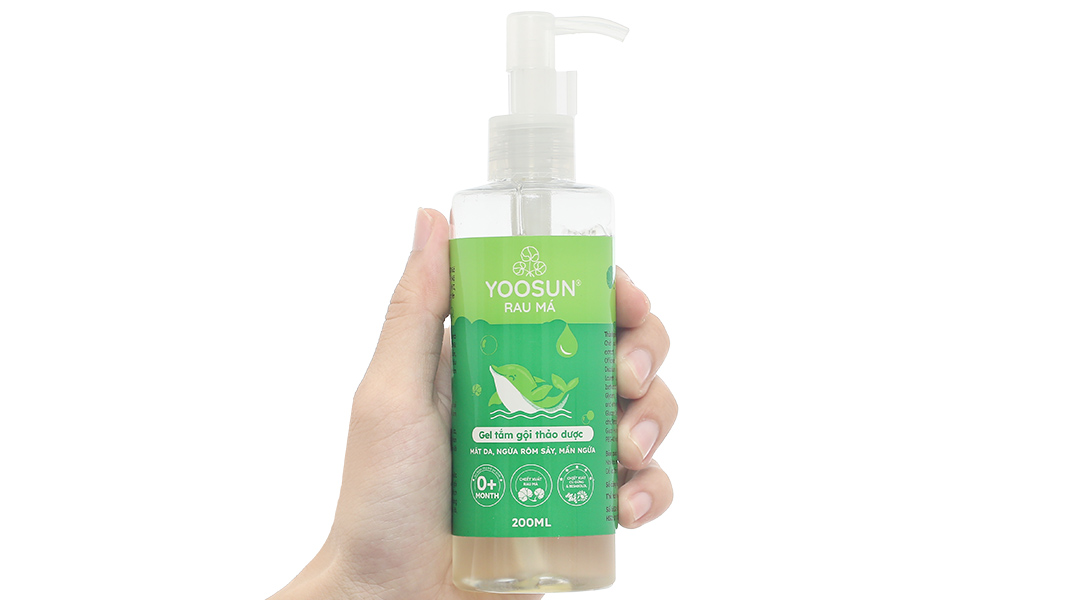 Gel tắm gội thảo dược Yoosun Rau má làm sạch, dưỡng ẩm và dịu da cho bé chai 200ml - 9